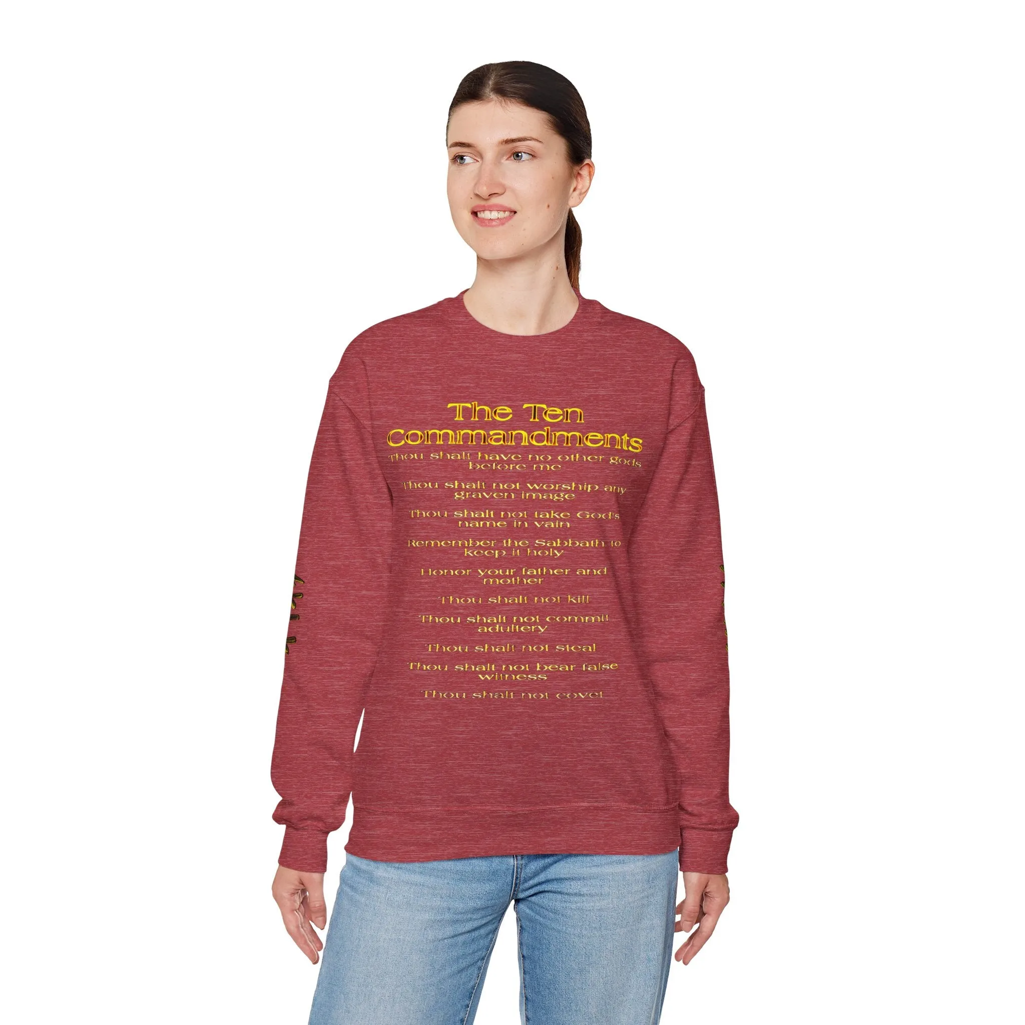 Ten Commandments 01 Designer Gildan Unisex Heavy Blend Sweatshirt (12 colors)