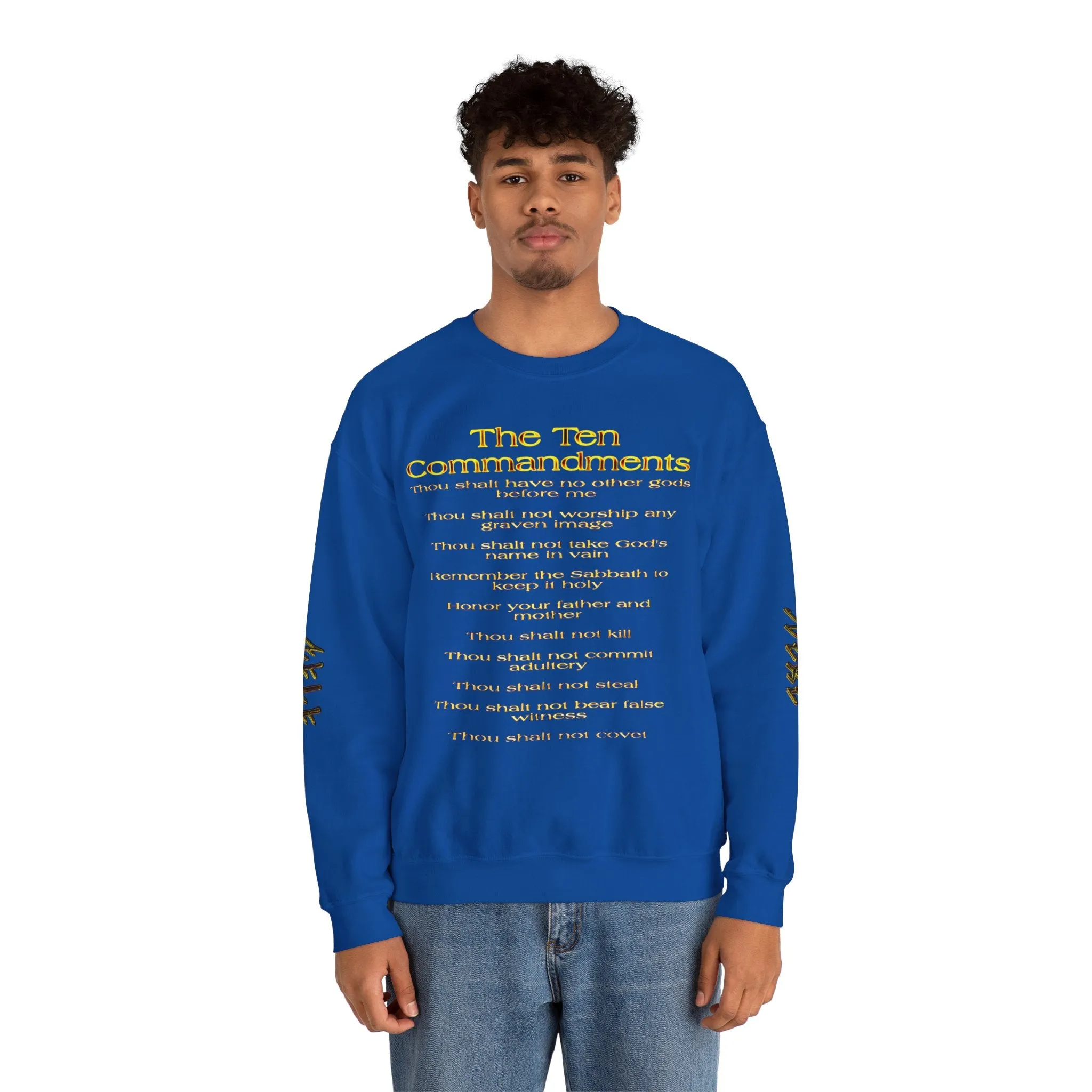 Ten Commandments 01 Designer Gildan Unisex Heavy Blend Sweatshirt (12 colors)