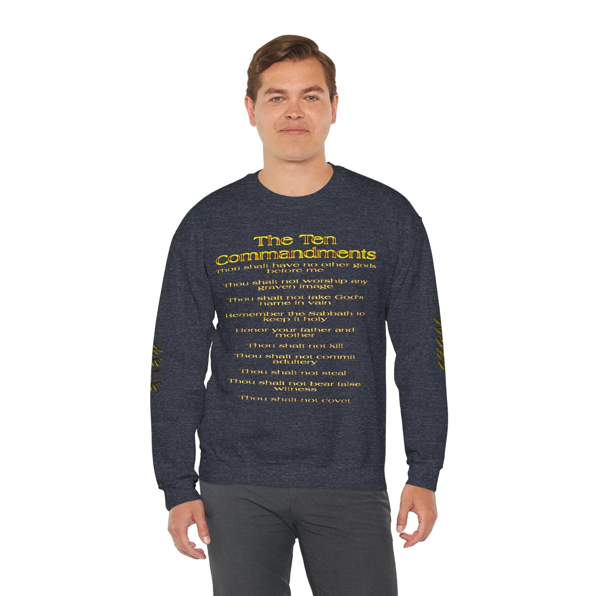 Ten Commandments 01 Designer Gildan Unisex Heavy Blend Sweatshirt (12 colors)