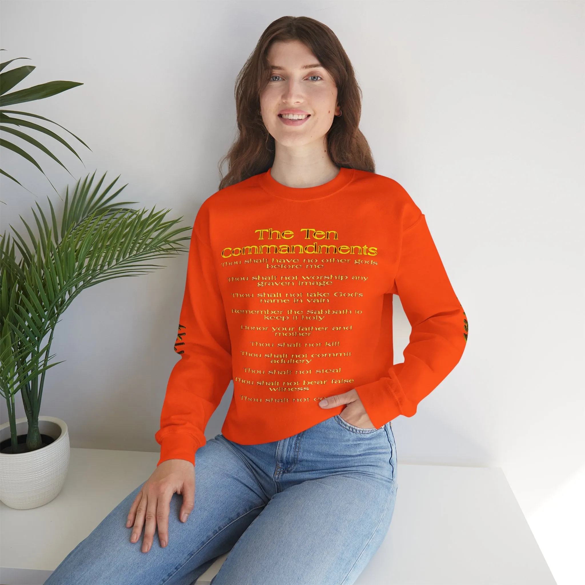 Ten Commandments 01 Designer Gildan Unisex Heavy Blend Sweatshirt (12 colors)