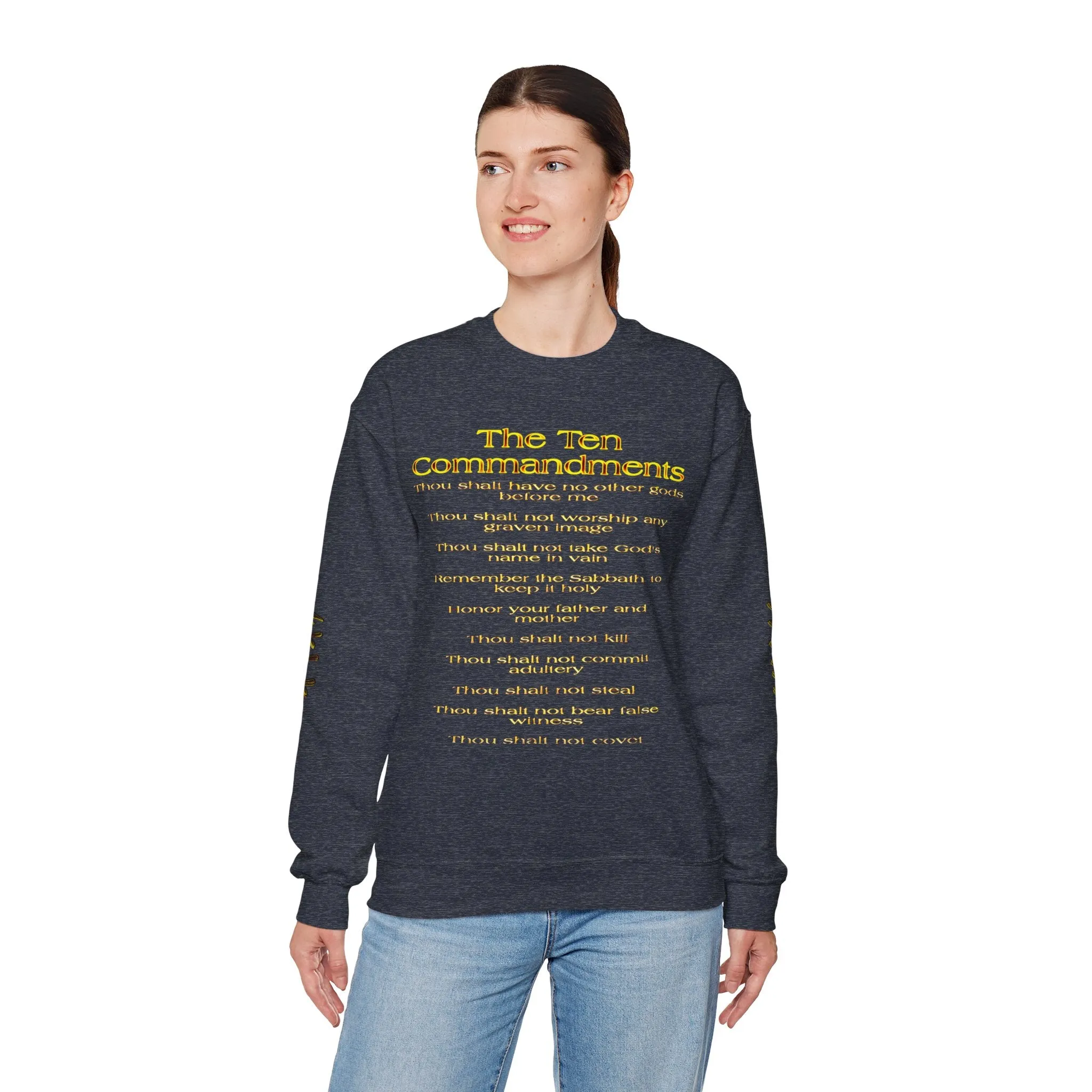 Ten Commandments 01 Designer Gildan Unisex Heavy Blend Sweatshirt (12 colors)