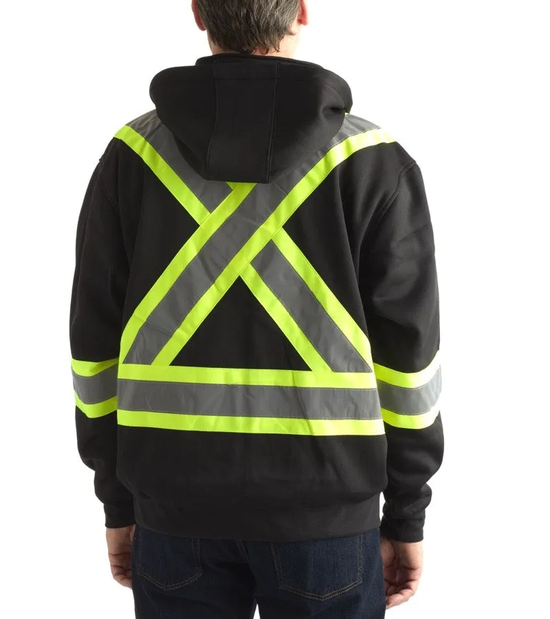 Terra Hi-Viz Polyester Fleece Work Hoodie 116506BK - Black