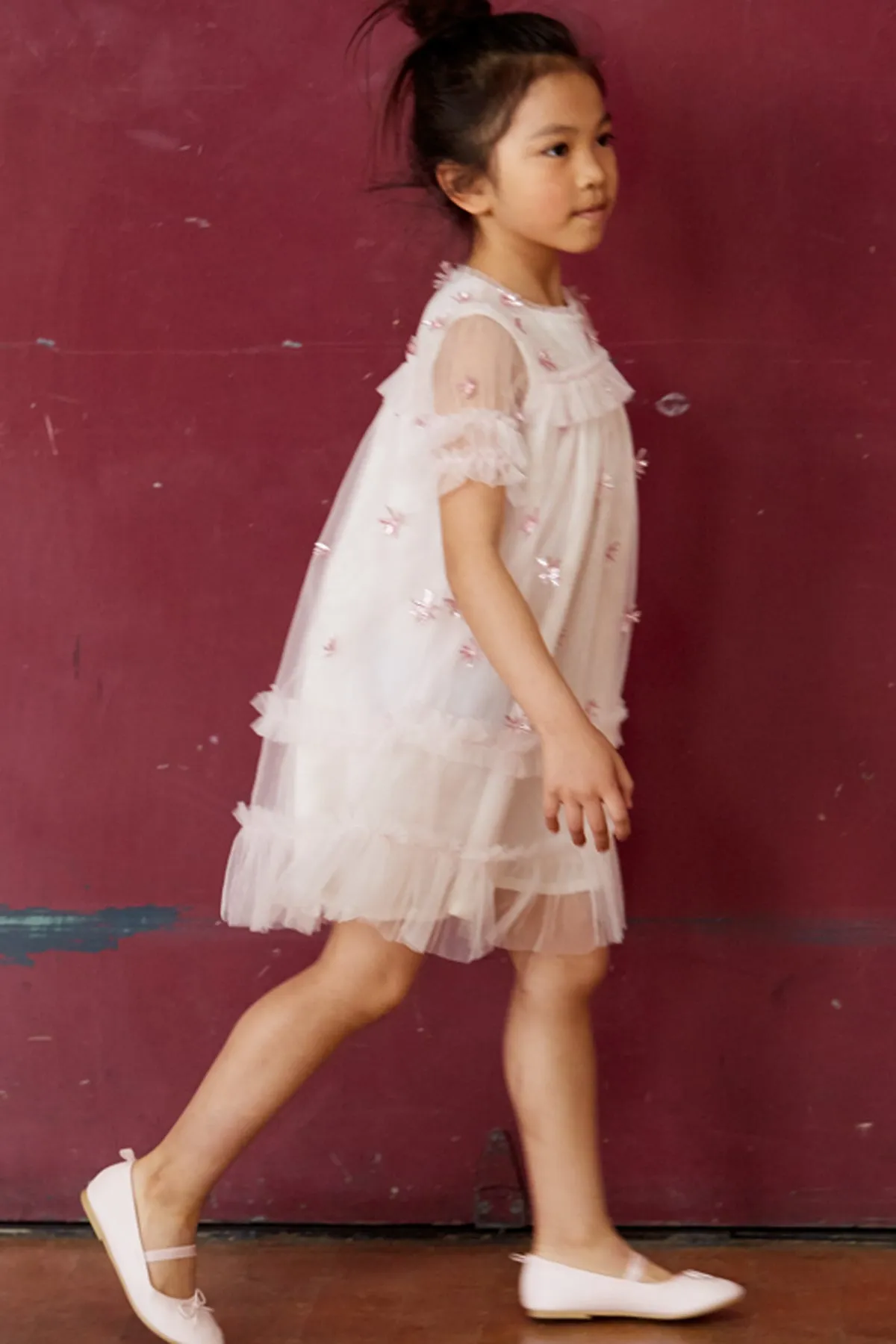 Velveteen Laylani Girls Dress - Pretty In Pink