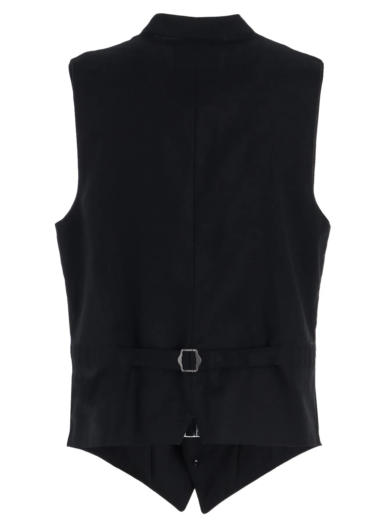 WASHER WOOL GABARDINE STAND COLLAR VEST