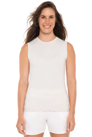 Women's LumaLeo High Neck Tank Top | Light Grey Heather