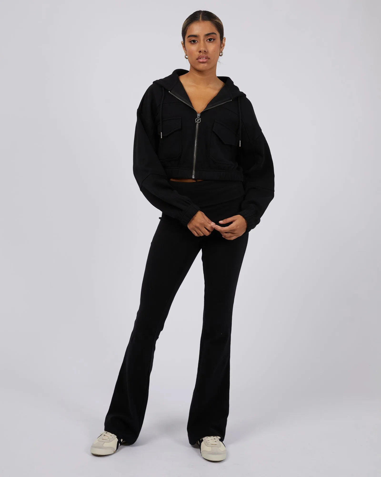 Wren Cropped Hoody Black