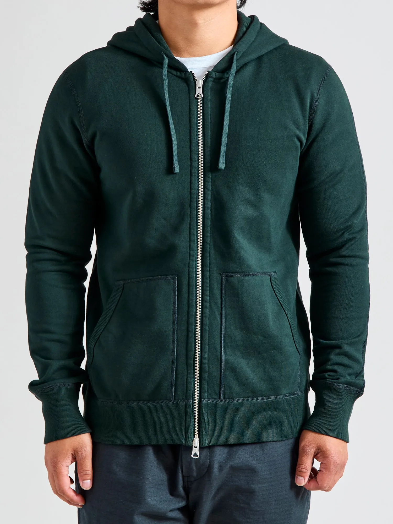 Zip Hoodie in Petrol